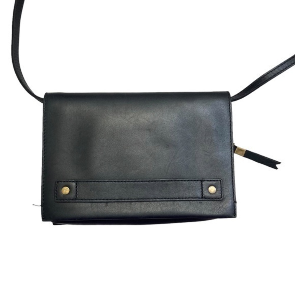 Madewell black leather convertible clutch crossbody bag